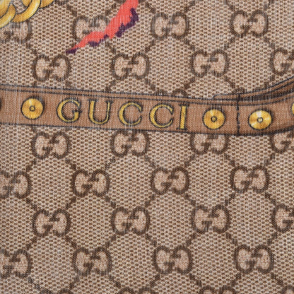 Gucci Wool Jacquard GG Monogram Big Panshie Fringe Shawl Roseate Beige 4 of 6
