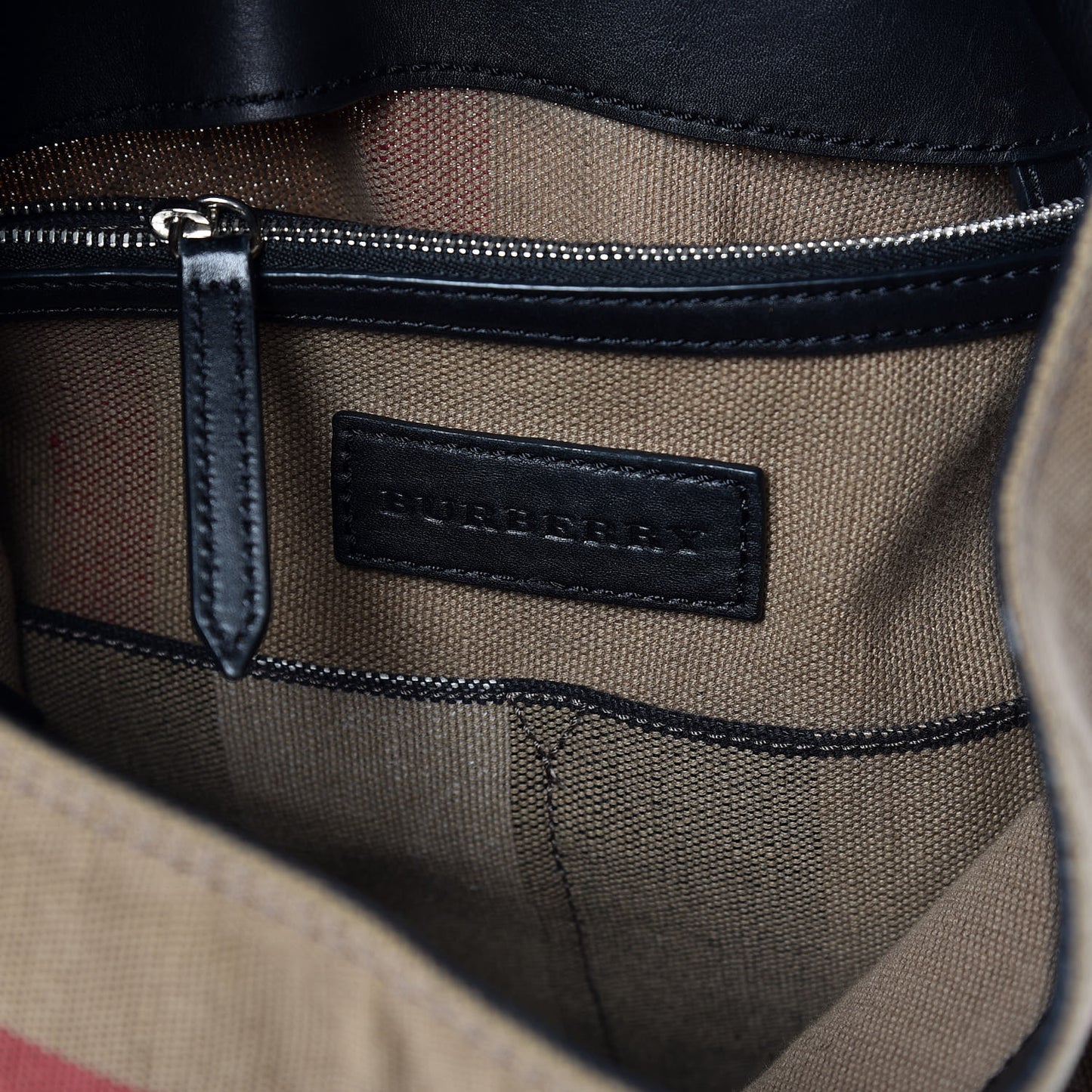 Canvas Mega Check Medium Ashby Hobo Black