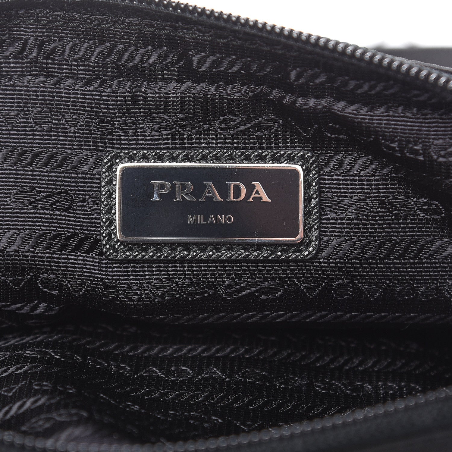Prada Tessuto Nylon Saffiano Belt Bag Black 6 of 7