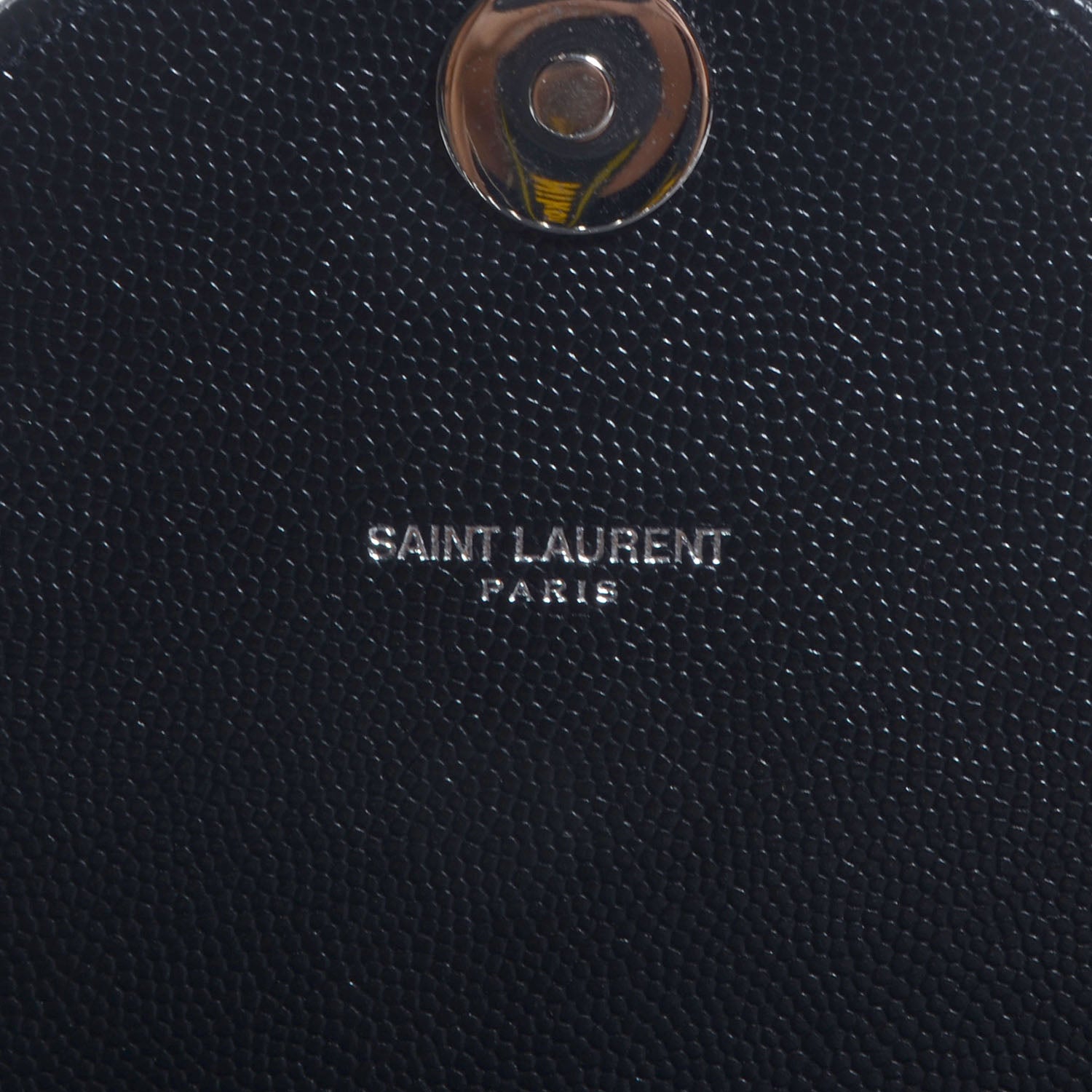 Saint Laurent Grain de Poudre Matelasse Studded Large Monogram Satchel Black 6 of 8