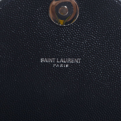 Saint Laurent Grain de Poudre Matelasse Studded Large Monogram Satchel Black 6 of 8