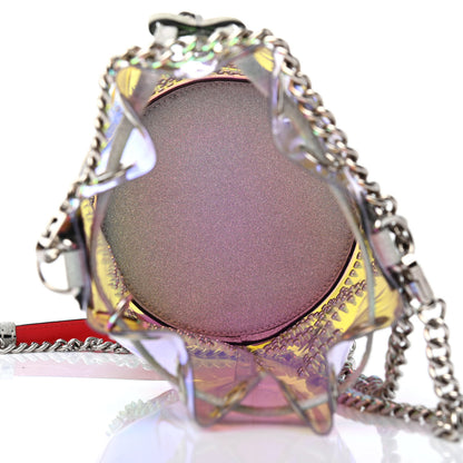Christian Louboutin PVC Iridescent Marie Jane Studded Bucket Silver 4 of 4