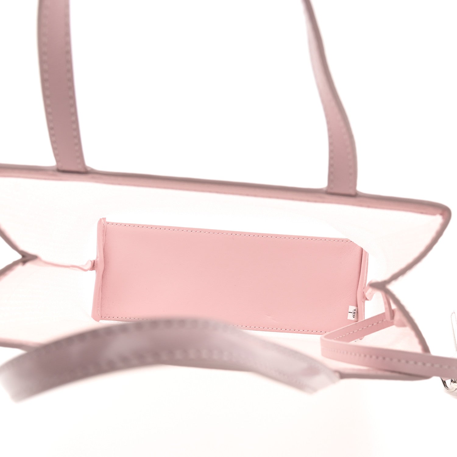 Prada Sequin Mesh Small Tote Bag Pink 6 of 10