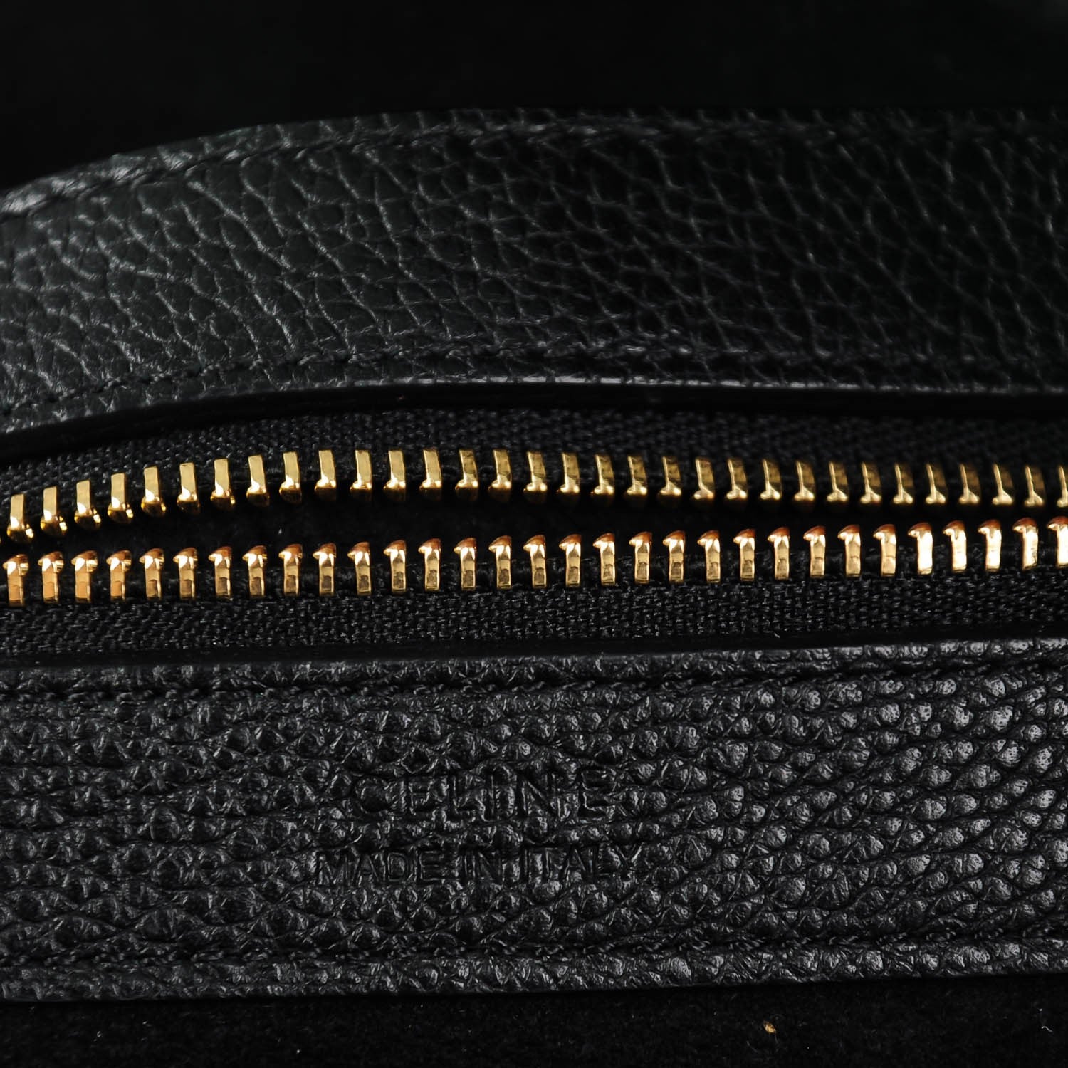 Celine Soft Grained Calfskin Medium Belt Cabas Phantom Black 6 of 7