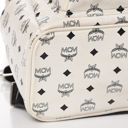MCM Visetos Studded Medium Stark Backpack White 12 of 21