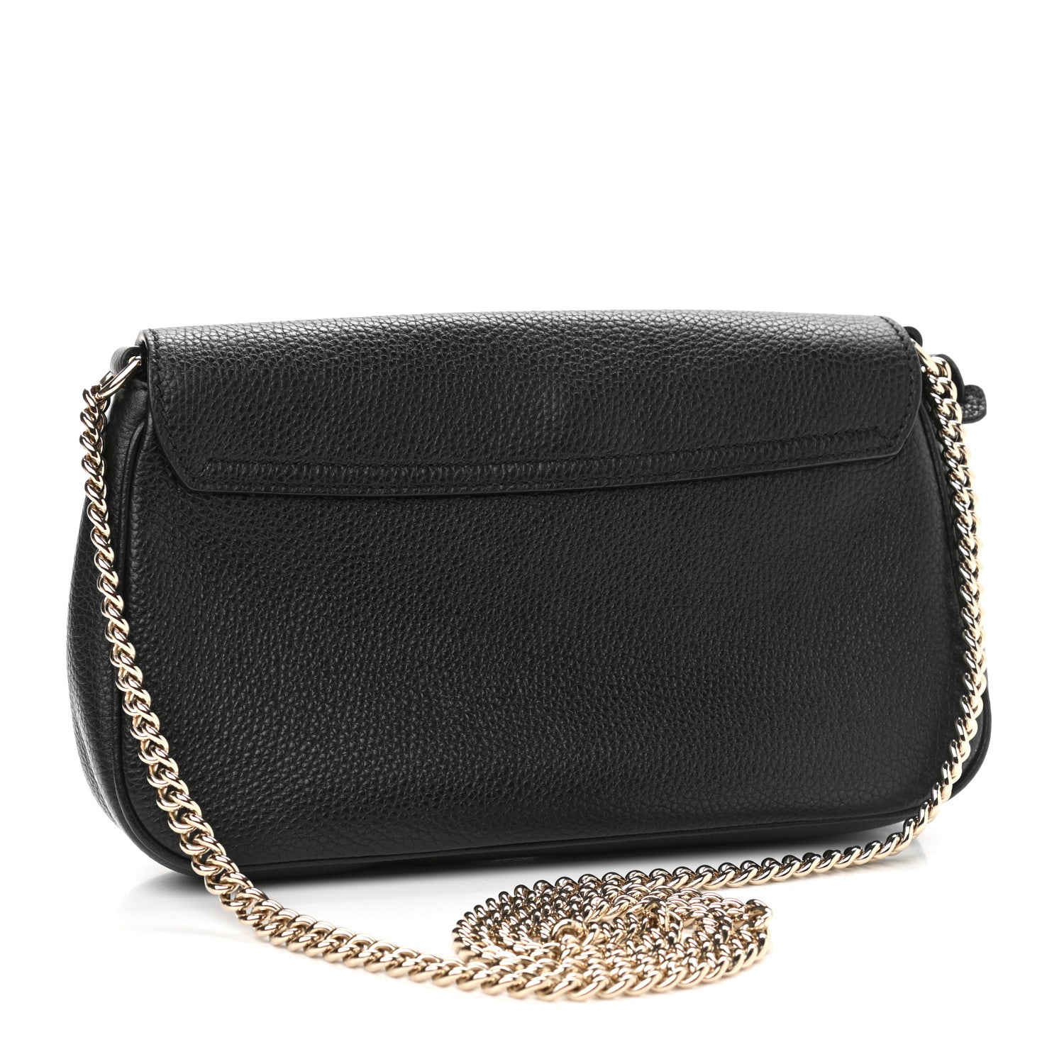 Gucci Pebbled Calfskin Medium Soho Flap Crossbody Black 3 of 10