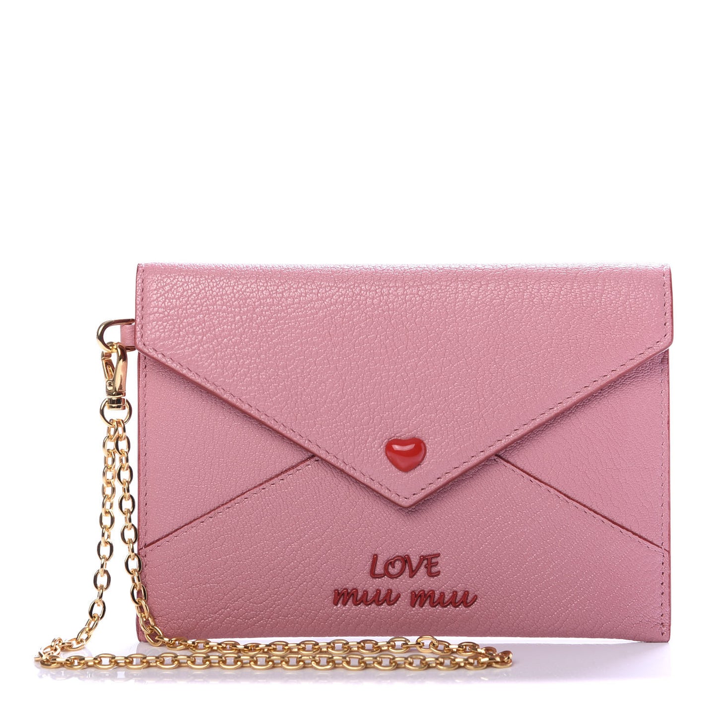 Goatskin Madras Love Wristlet Pouch Orchidea