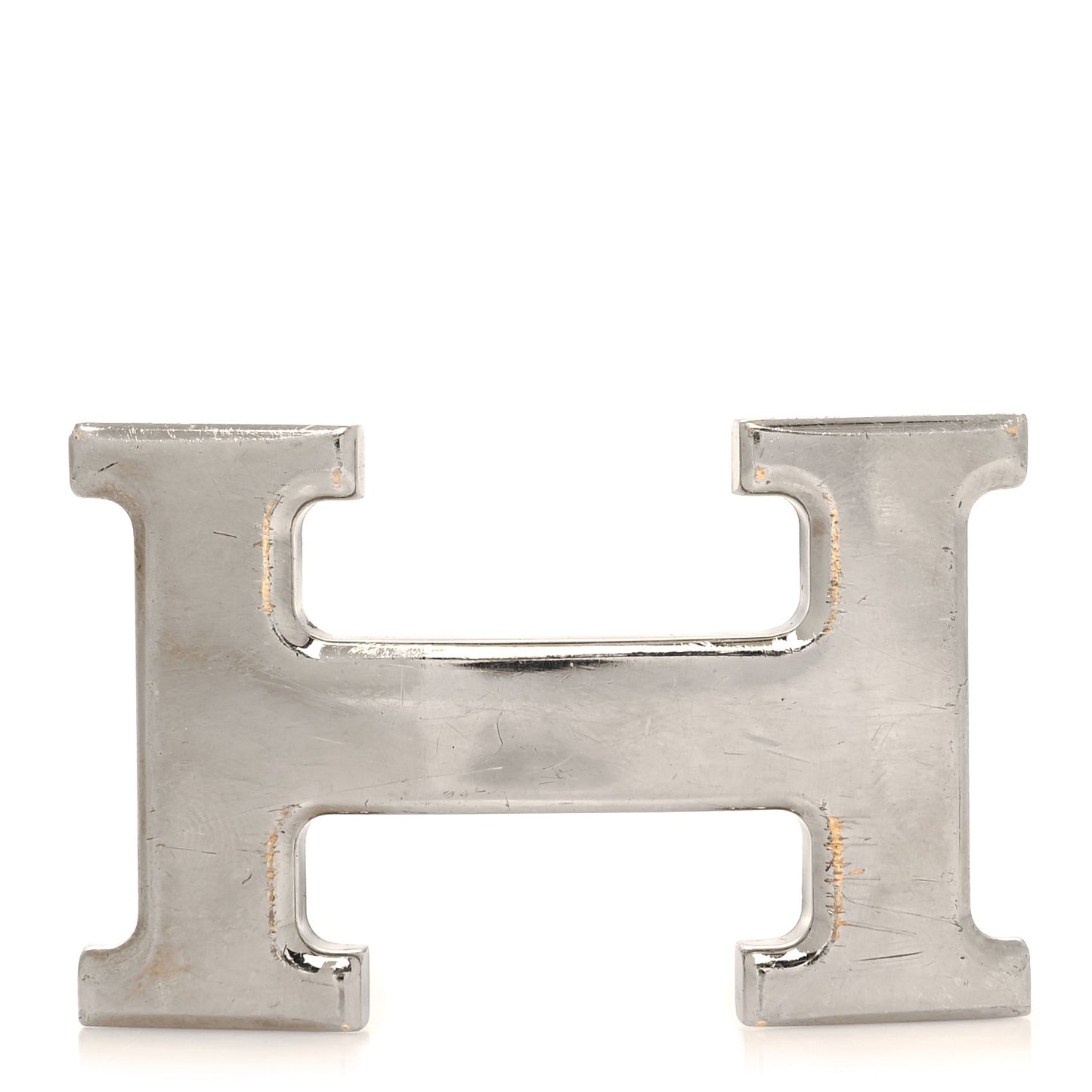 Polished Palladium 32mm H Belt Buckle Silver