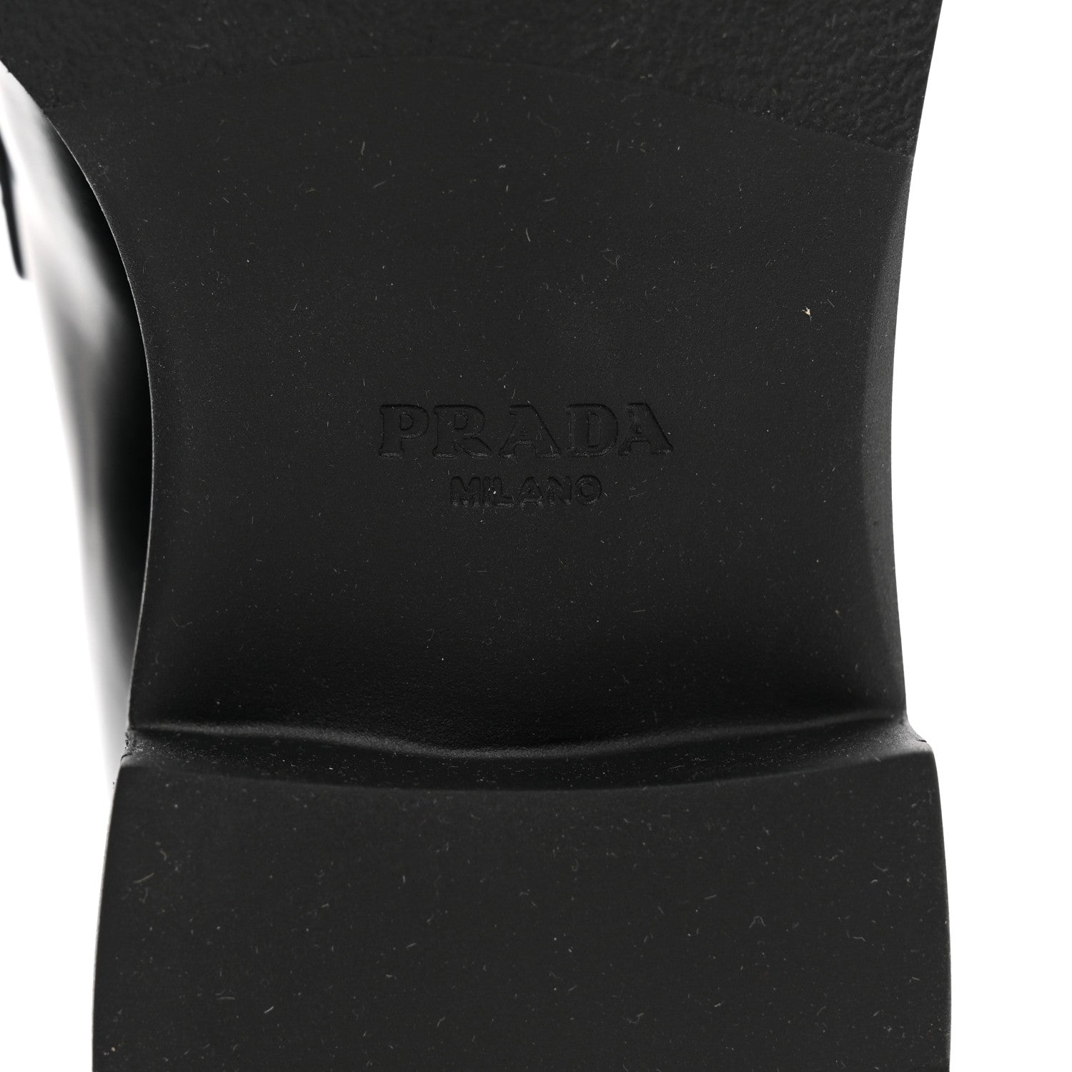Prada Spazzolato Metal Triangle Logo 50mm Loafers 38 Black 6 of 8