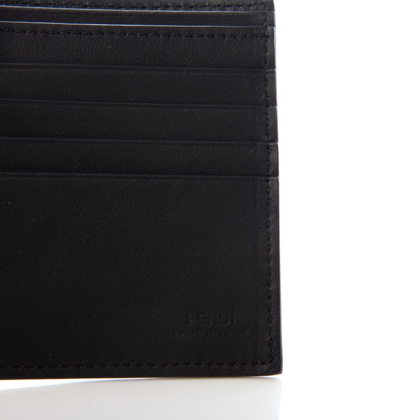 Vitello Century Monster Eyes Bi-fold Wallet Black