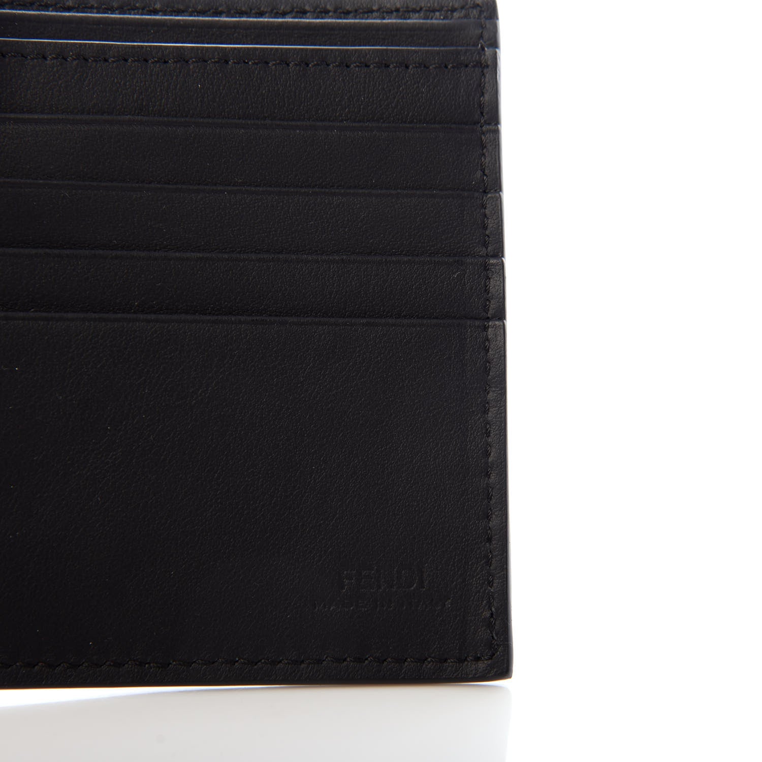 Fendi Vitello Century Monster Eyes Bi-fold Wallet Black 6 of 6