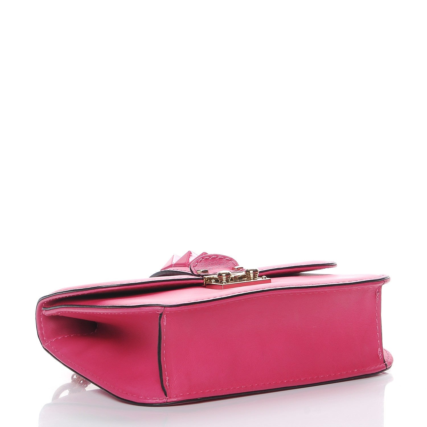 Valentino Garavani Vitello Small Glam Lock Rockstud Flap Pop Fuxia 4 of 8