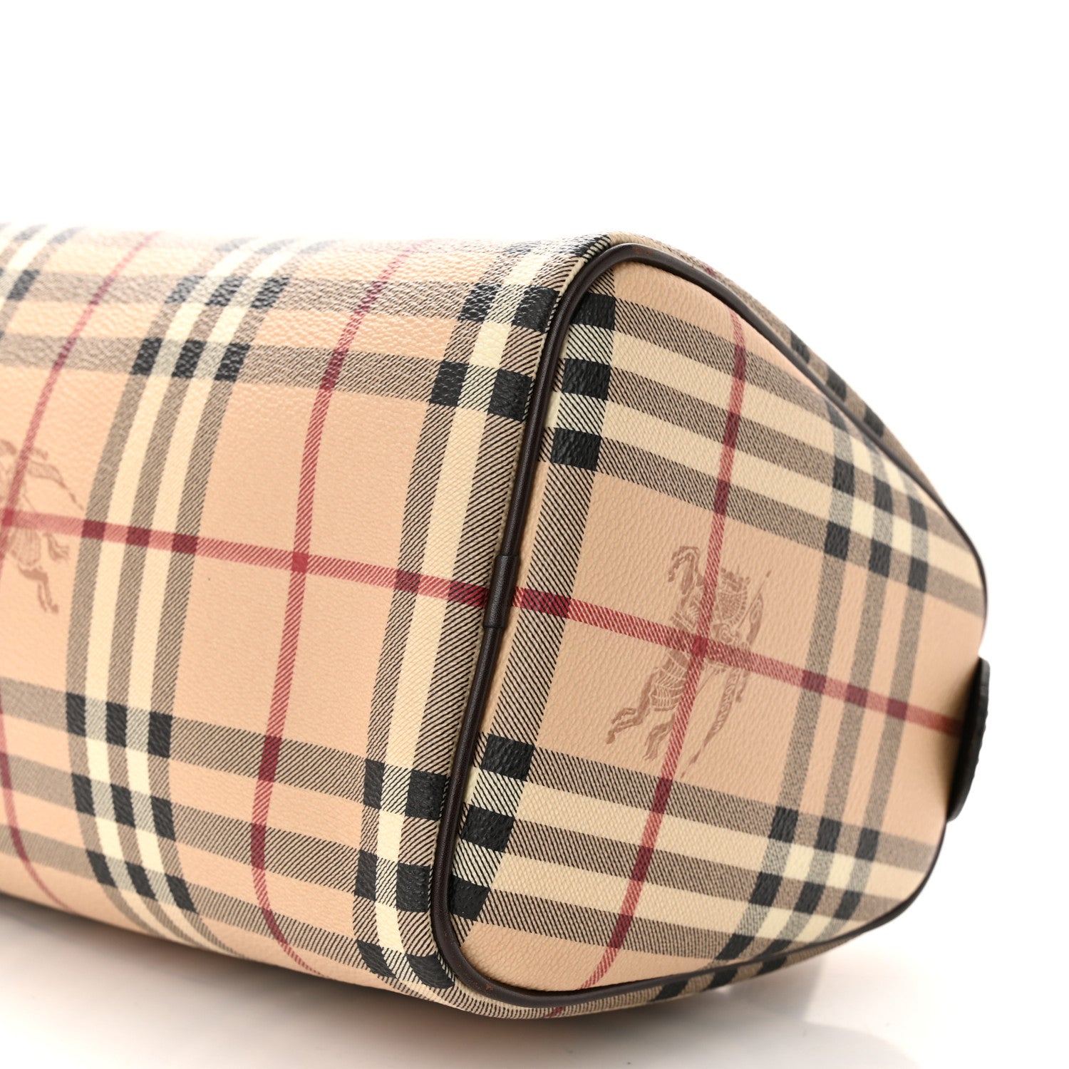 Burberry Haymarket Check Small Chester Bowling Bag Chocolate 10 of 10