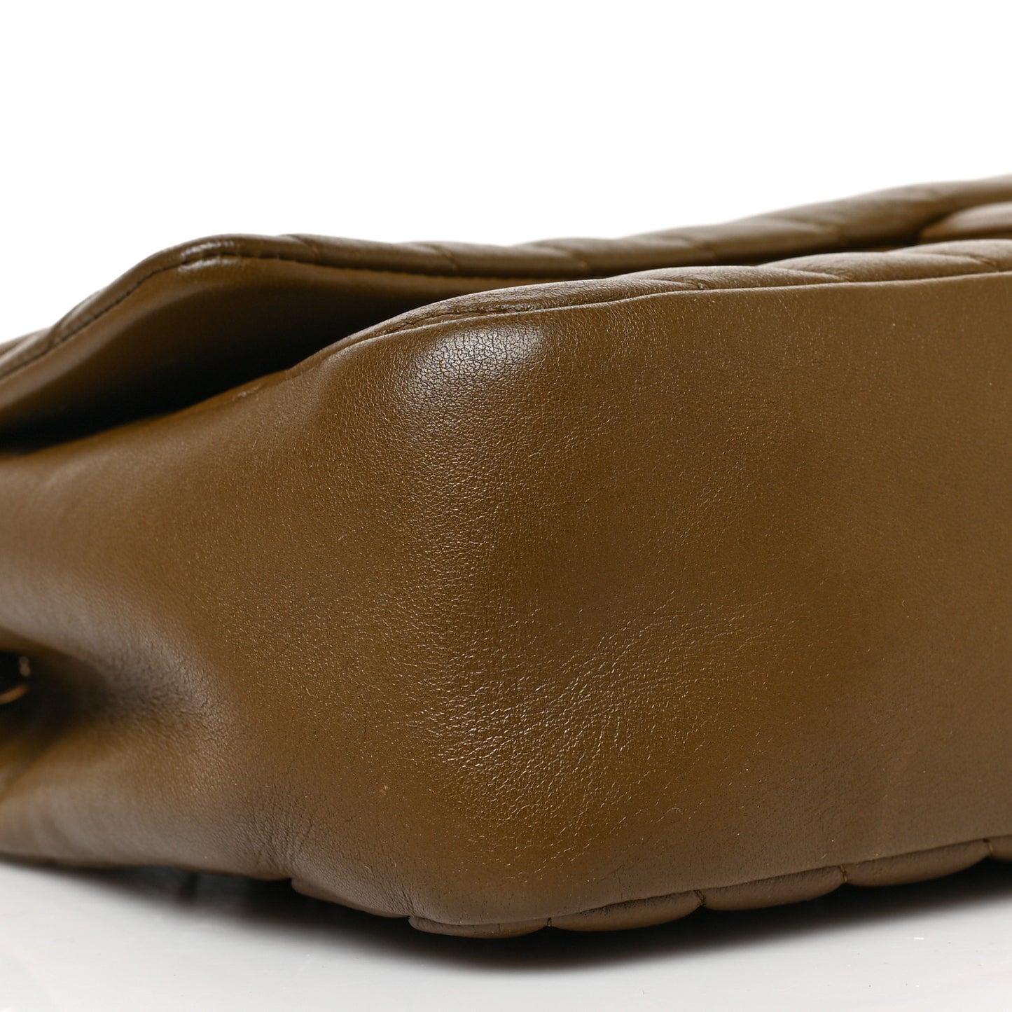 Lambskin Chevron Quilted Medium Single Flap Brown