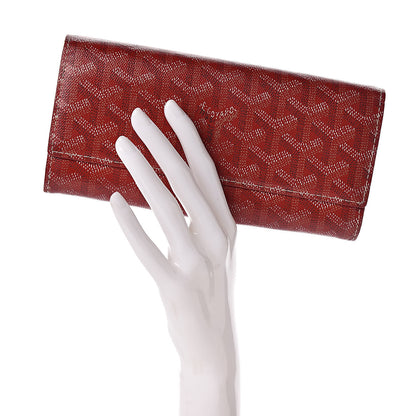 Goyard Goyardine Varenne Long Wallet Red 2 of 14