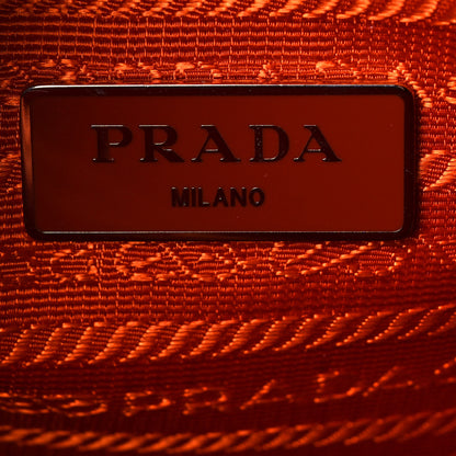 Prada Tessuto Nylon Saffiano Messenger Bag Papaya 6 of 12