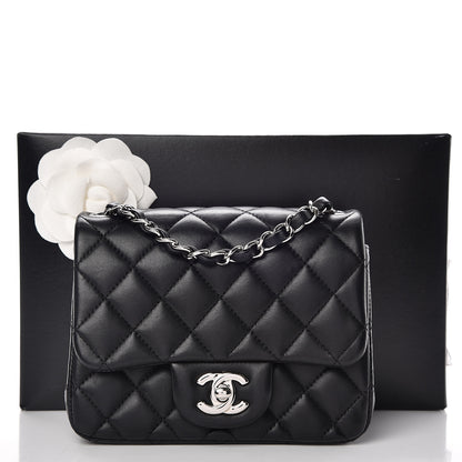 Chanel Lambskin Quilted Mini Square Flap Black 10 of 10