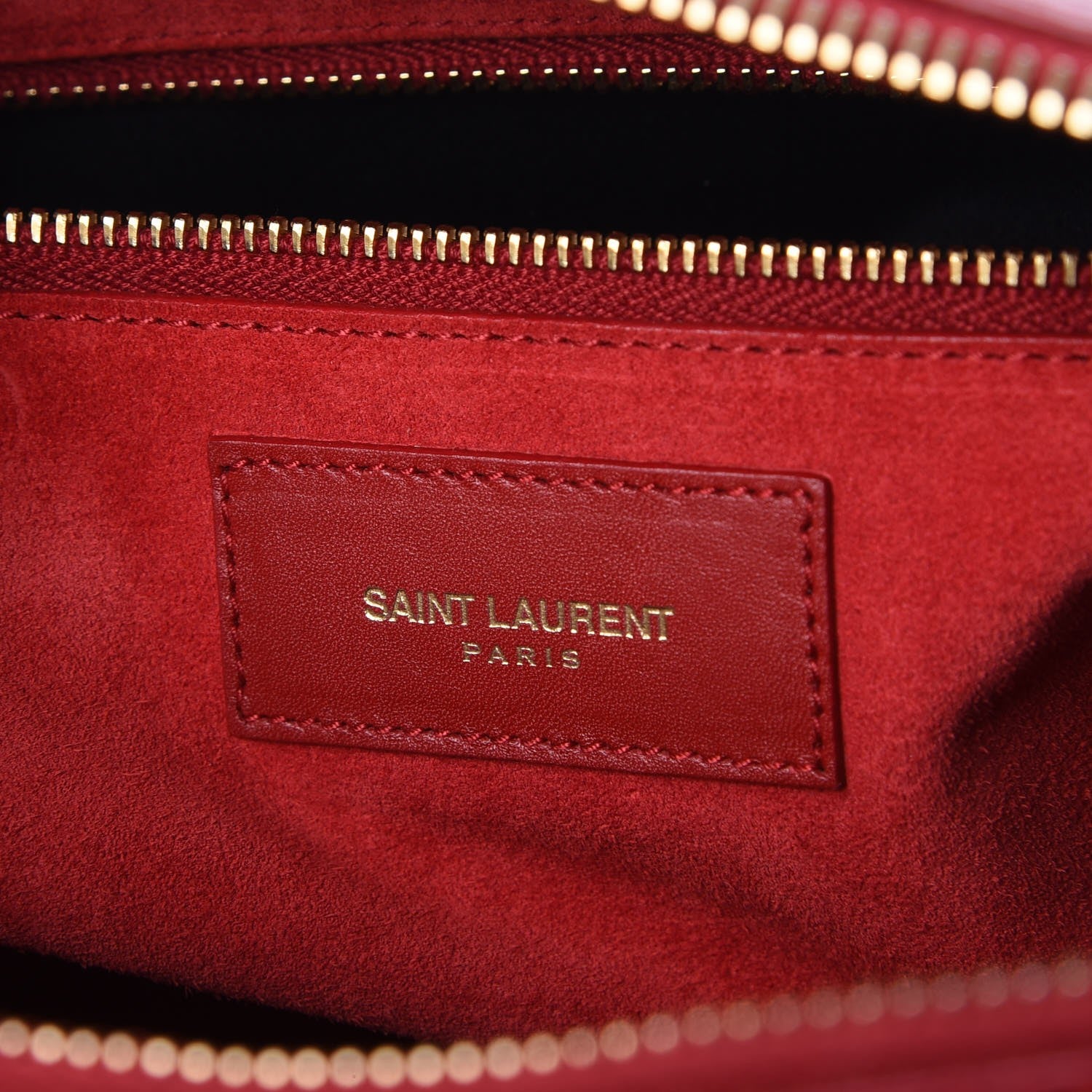 Saint Laurent Calfskin Classic Duffle 6 Red 7 of 8