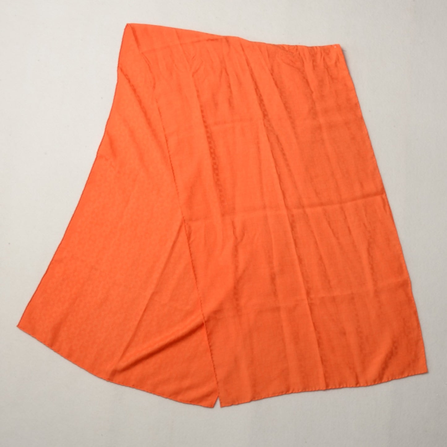 Cashmere Silk Faconnee Petit H Muffler Scarf Orange