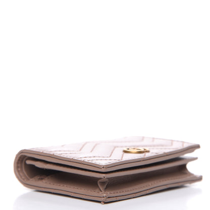 Gucci Calfskin Matelasse GG Marmont Card Case Wallet Porcelain Rose 4 of 8