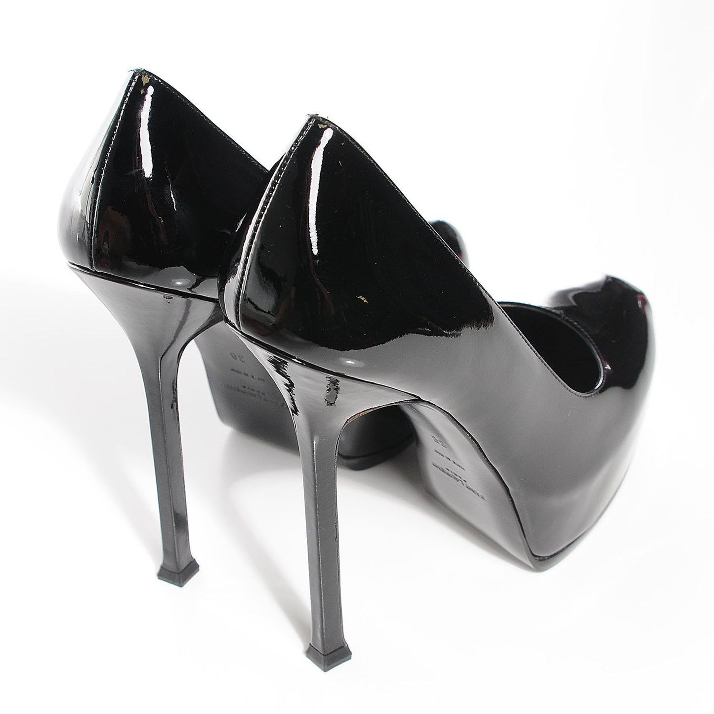 Vitello Vernice Tribtoo Two 105 Platform Pumps 38 Nero Black