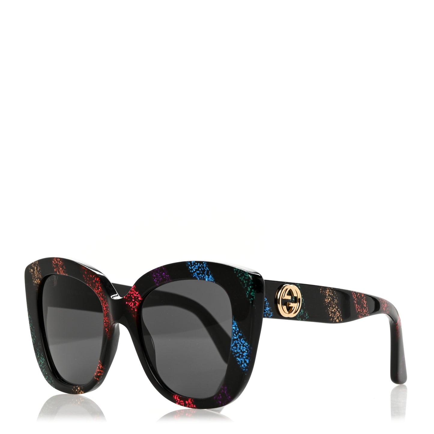 Acetate Glitter Sunglasses GG0327S Black