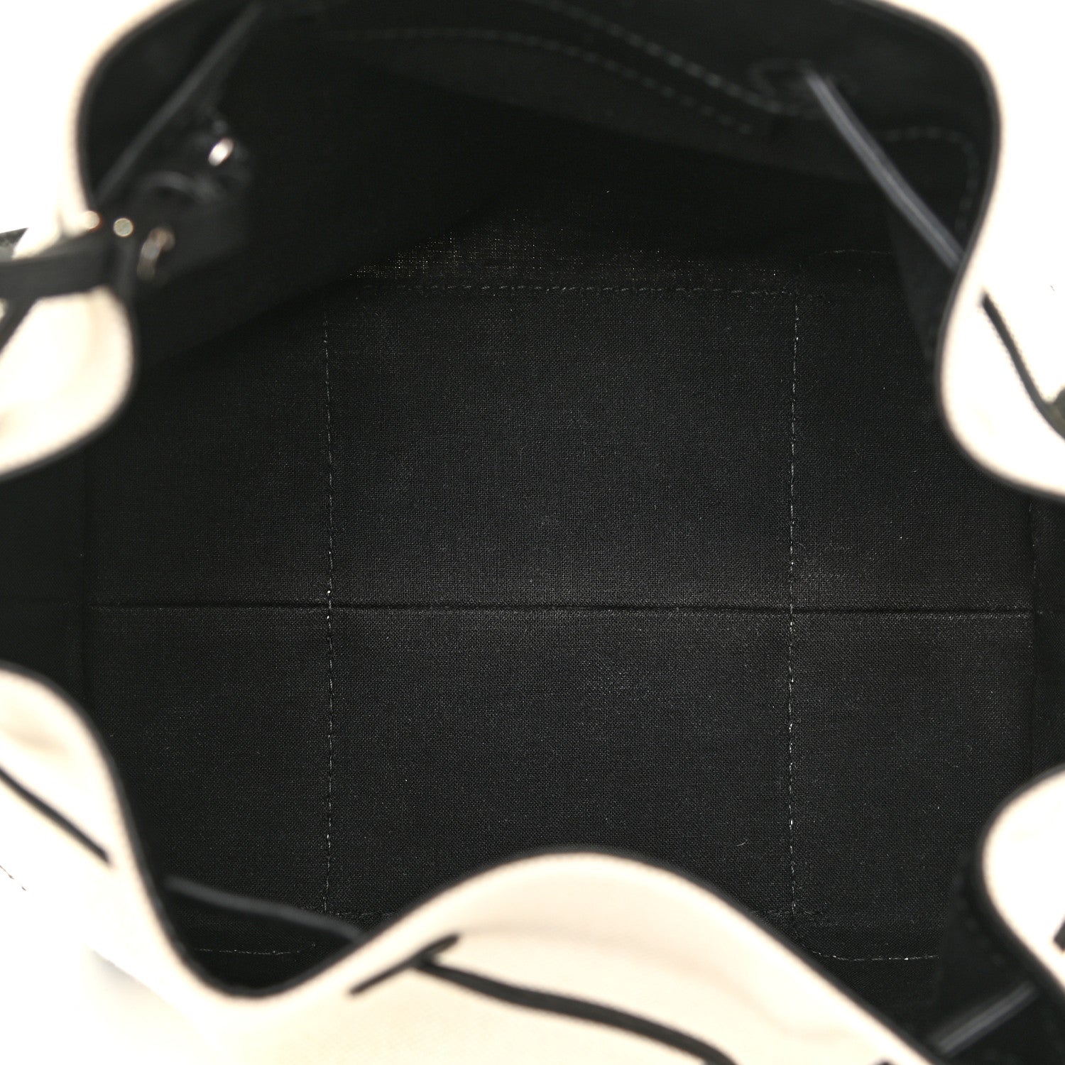 Balenciaga Cotton Canvas Calfskin Bucket Bag Black 6 of 14