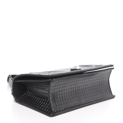 Christian Dior Metallic Patent Micro-Cannage Medium Diorama Flap Bag Onyx Black 4 of 9