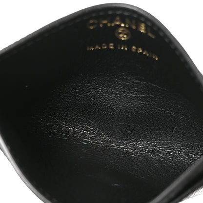 Chanel Lizard Embossed Card Holder Black 5 of 8