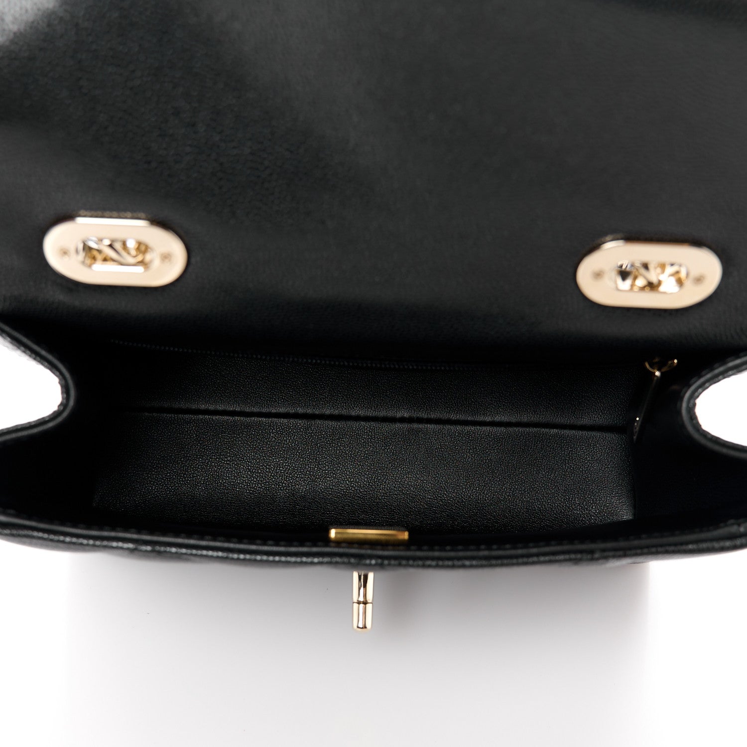 Chanel Caviar Quilted Mini Retro Twist Top Handle Flap Black 5 of 13