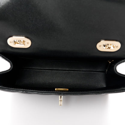 Chanel Caviar Quilted Mini Retro Twist Top Handle Flap Black 5 of 13