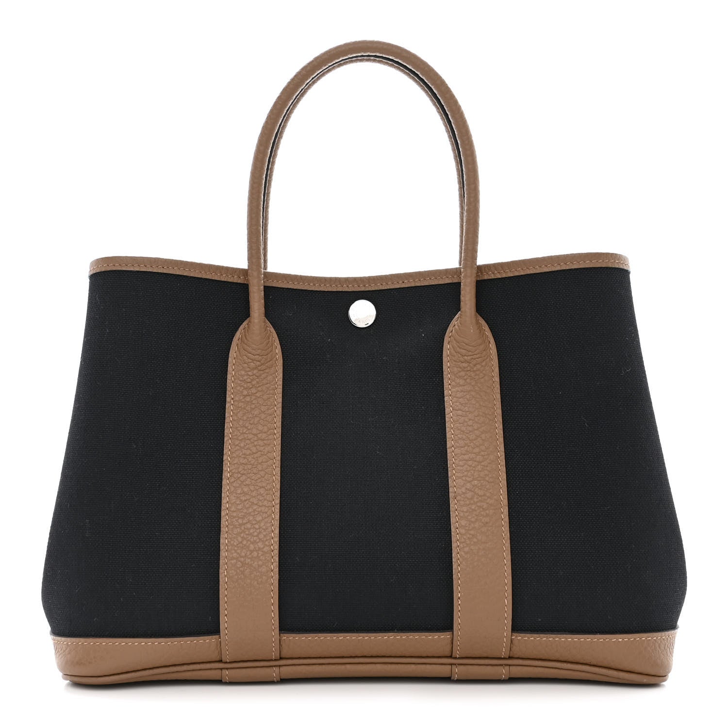 Hermes Toile Militaire Vache Country Garden Party Tote 30 Black Bleu Marine Beige Weimar 1 of 10