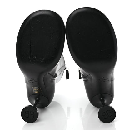 Balenciaga Soft Leather Lady Pedestal 90mm Booties 38 Black 5 of 10