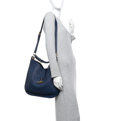 Tom Ford Grained Calfskin Large Tara Crossbody  Denim Blue 2 of 11