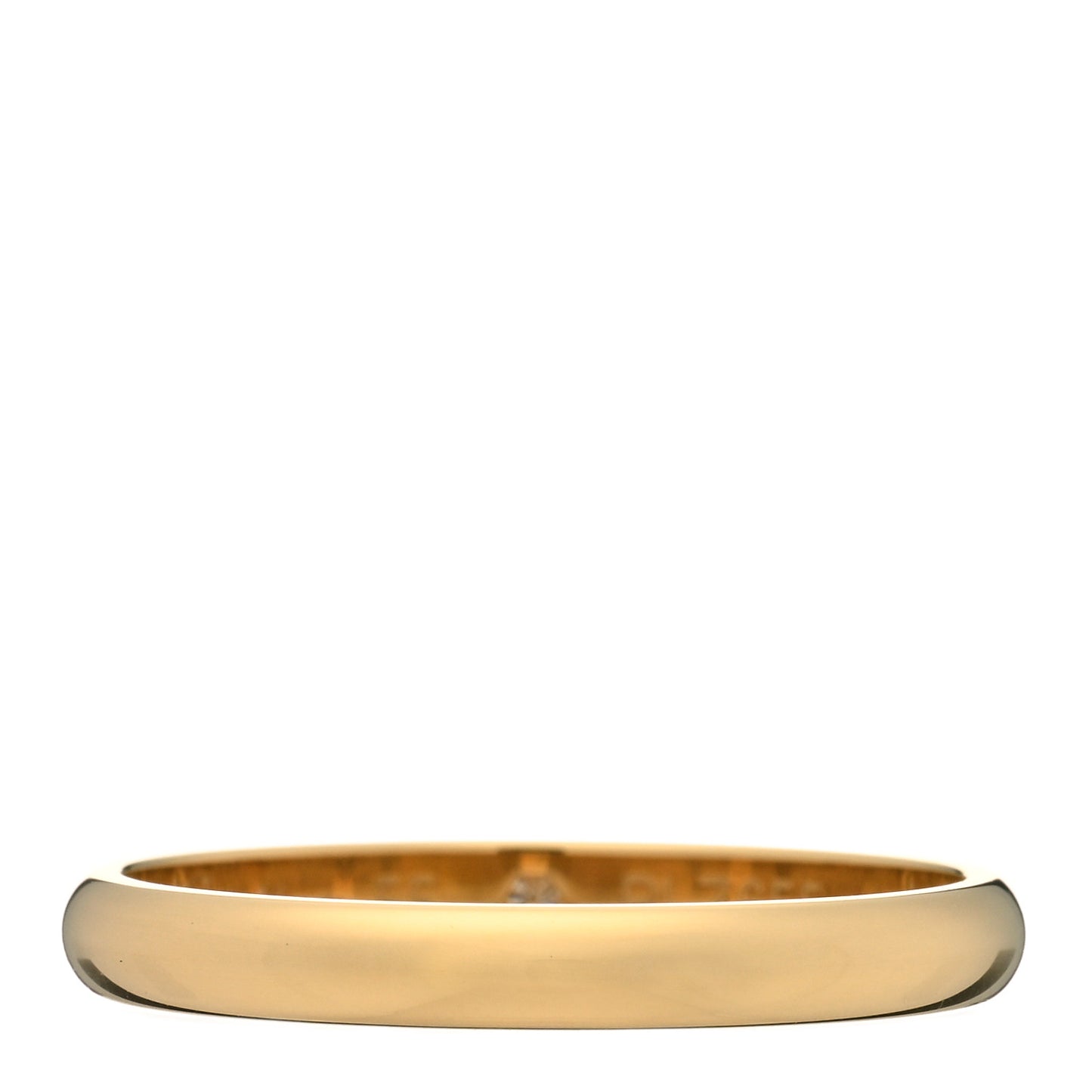 18K Yellow Gold Diamond 2.6mm 1895 Wedding Band Ring 55 7.25