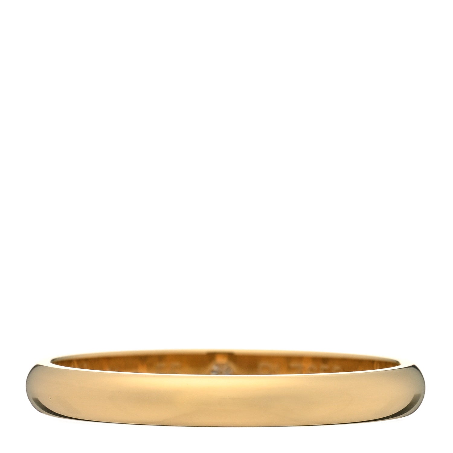 Cartier 18K Yellow Gold Diamond 2.6mm 1895 Wedding Band Ring 55 7.25 3 of 5