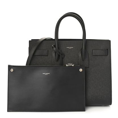 Saint Laurent Grained Calfskin Small Sac De Jour Black 1 of 9