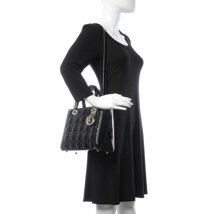 Christian Dior Patent Cannage Medium Lady Dior Black 2 of 7
