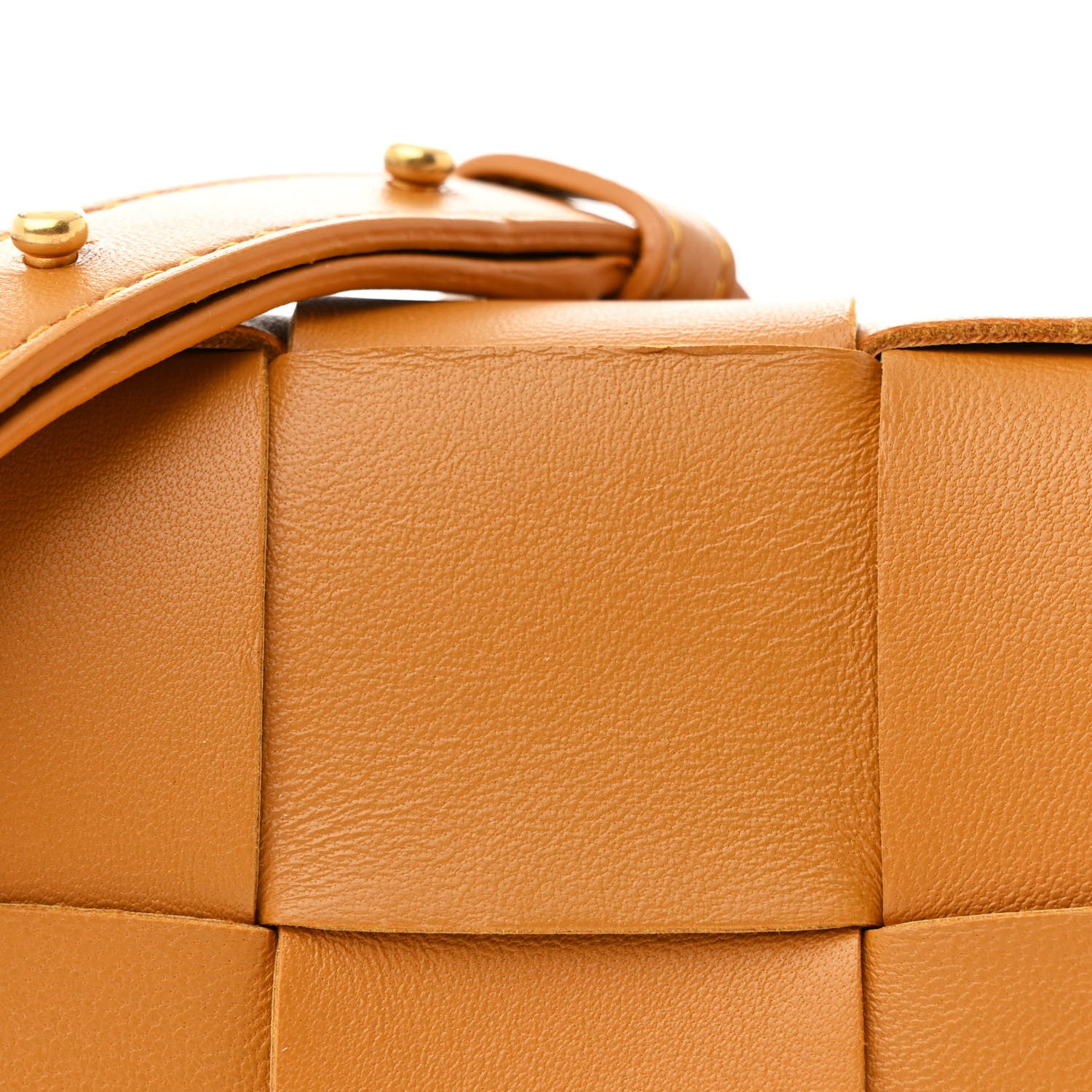 Bottega Veneta Lambskin Maxi Intreccio Candy Cassette Crossbody Bag Caramel 7 of 9