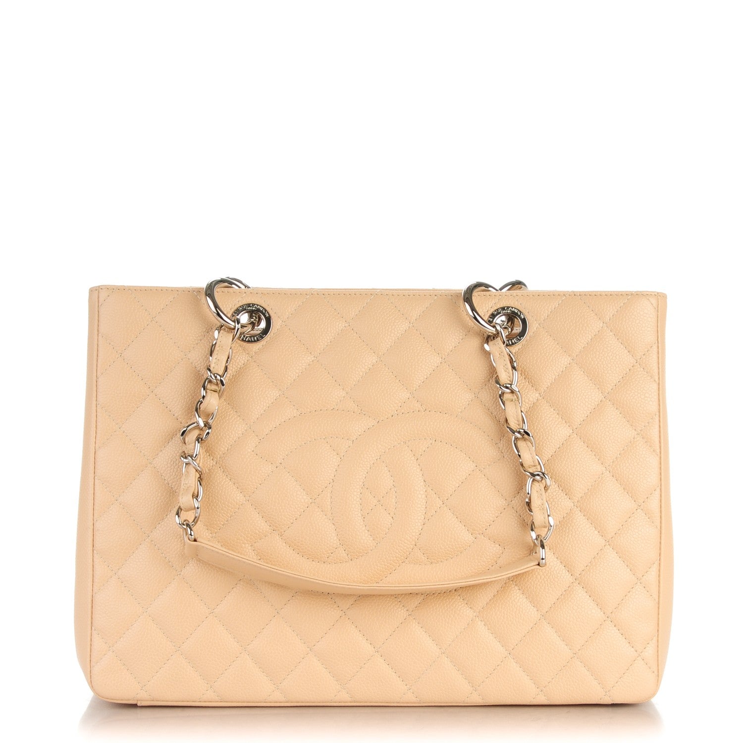 Chanel Caviar Quilted Grand Shopping Tote GST Beige Clair 1 of 7