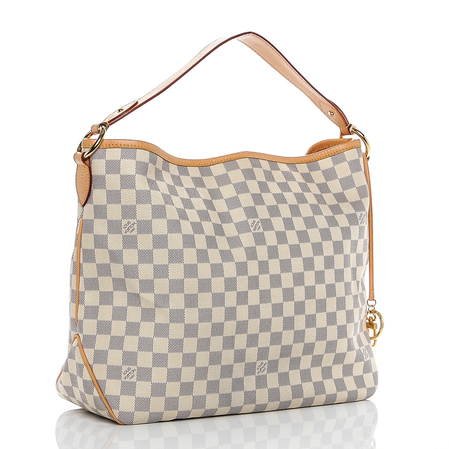 Louis Vuitton Damier Azur Delightful MM Rose Ballerine 3 of 6