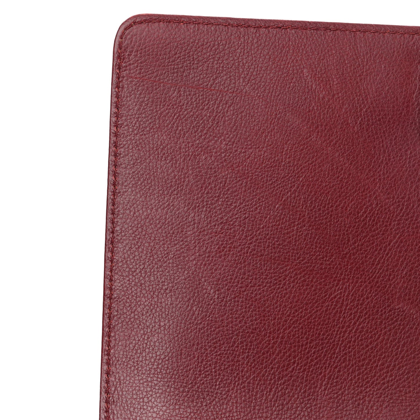 Calfskin Double Stitch Medium Boy Flap Burgundy