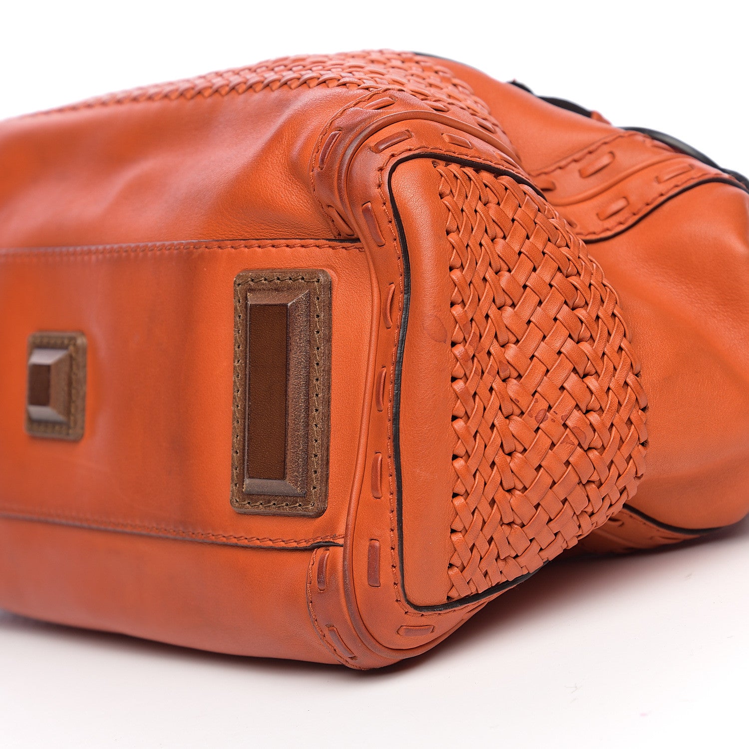 Gucci Calfskin Handmade Medium Top Handle Bag Orange 14 of 15