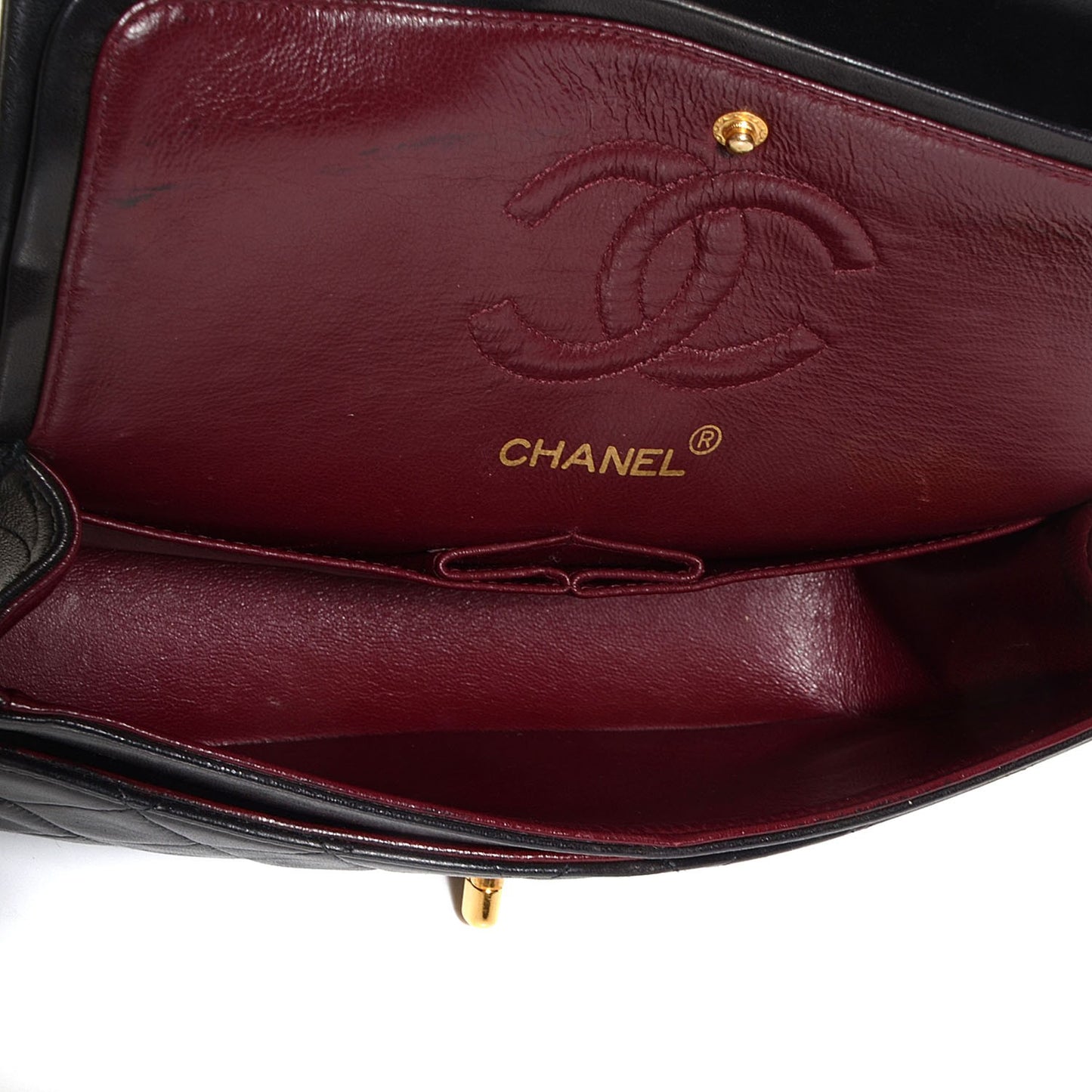 Lambskin Small Double Flap Black