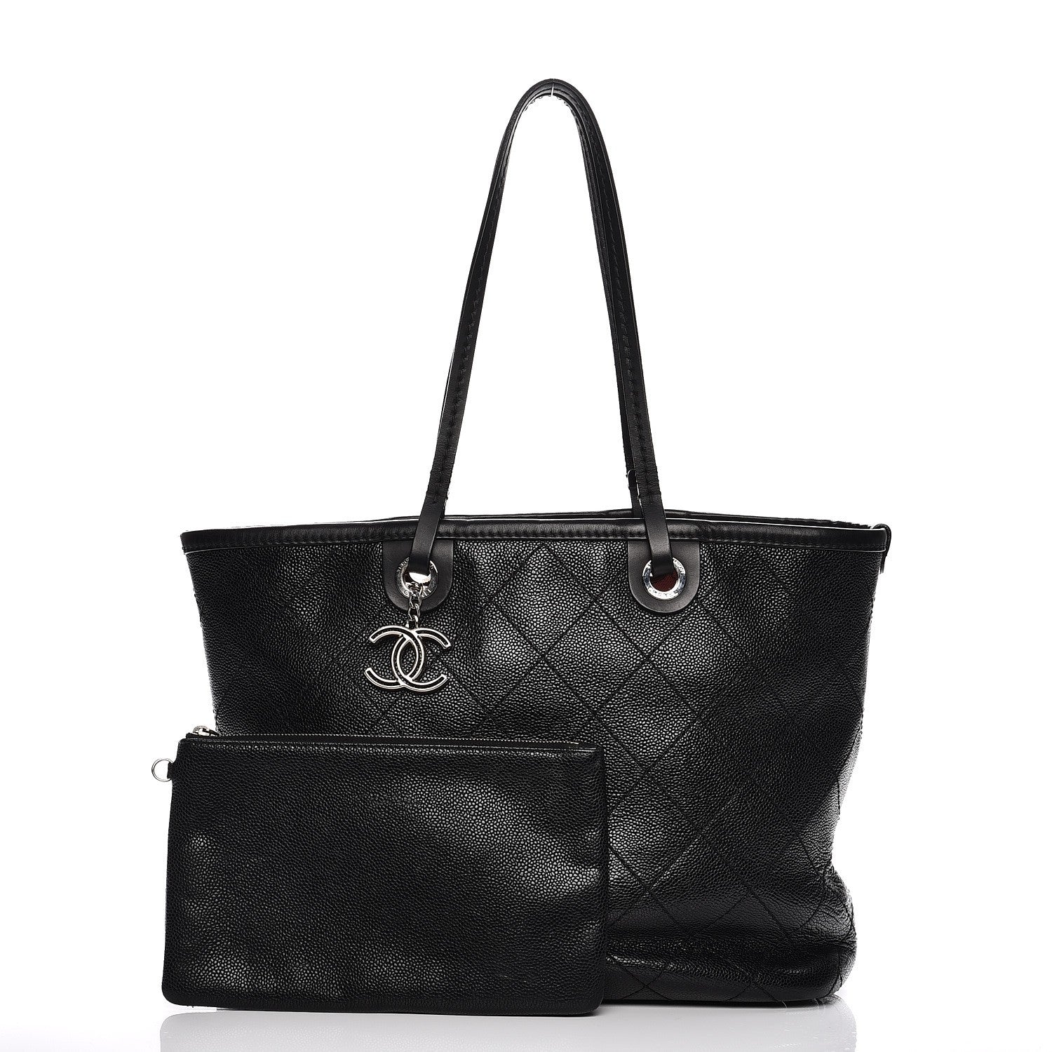 Chanel Grained Calfskin Shopping Fever Tote Black 3 of 15