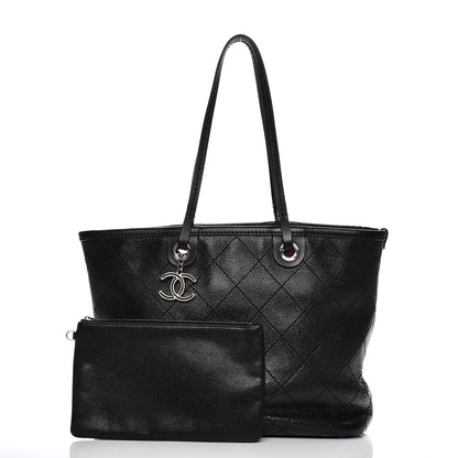 Chanel Grained Calfskin Shopping Fever Tote Black 3 of 15