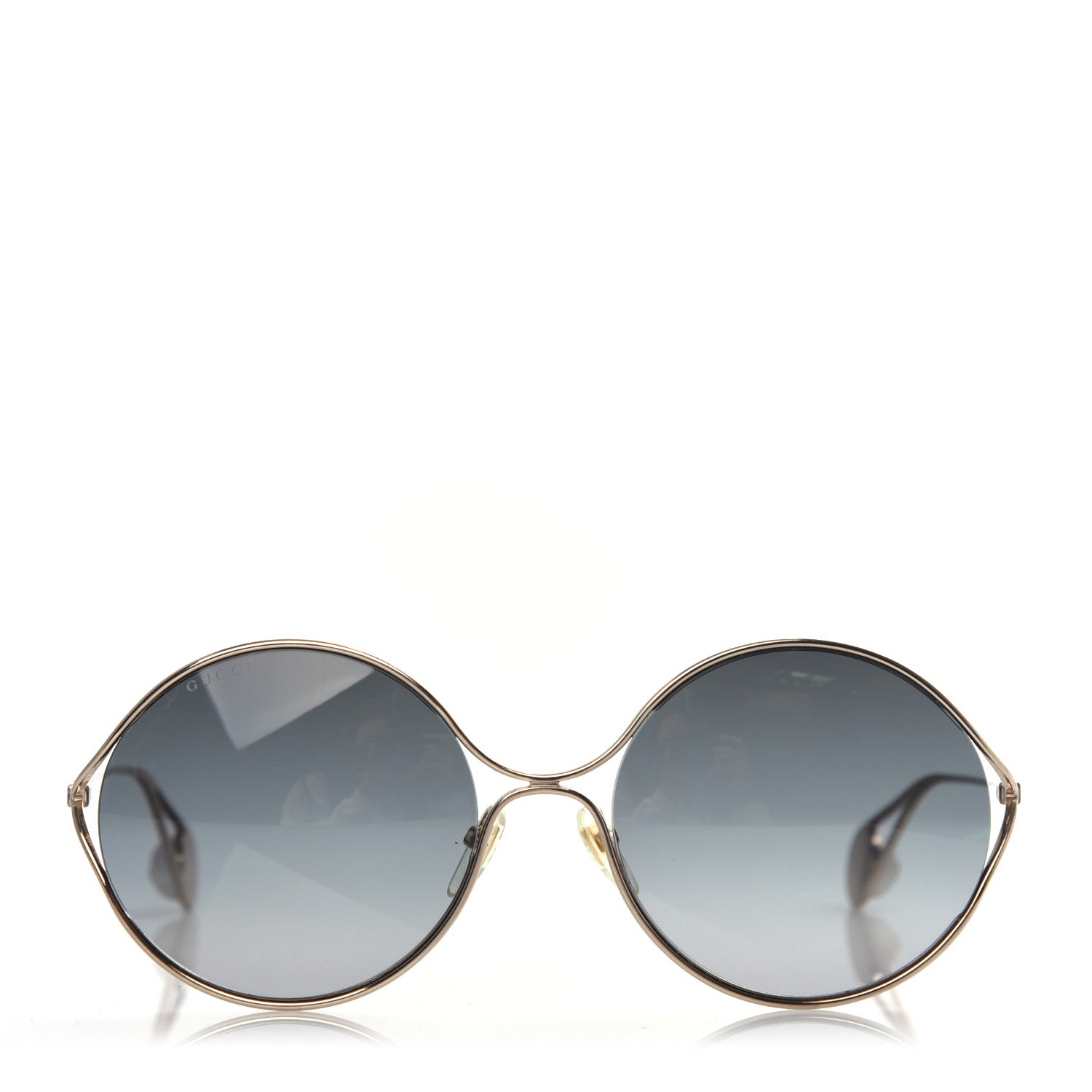 Gucci Metal Round Pearl Tip Sunglasses GG0253S Gold 2 of 6