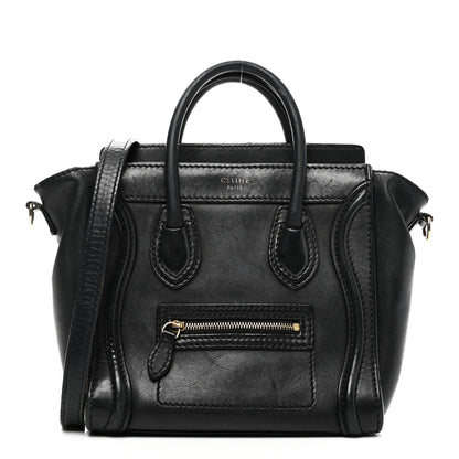 Celine Smooth Calfskin Nano Luggage Black 1 of 12