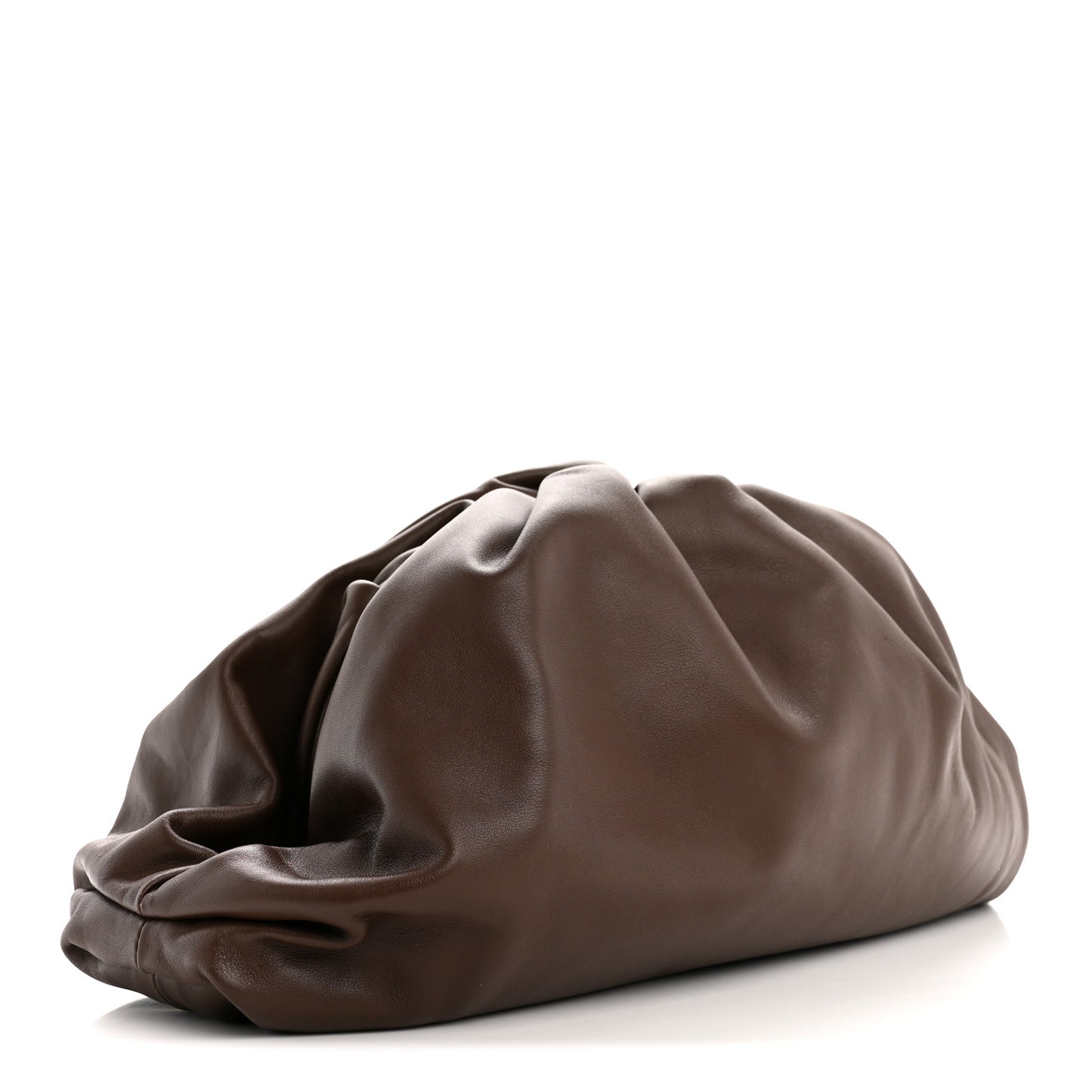 Smooth Butter Calf The Pouch Oversized Clutch Brownie