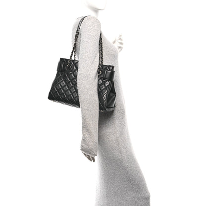 Chanel Lambskin Quilted Small Coco Loop Tote Black 2 of 10